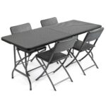 Christow Rattan Effect 4 Patio Dining Set