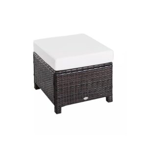 OutSunny Rattan Ottoman 841-002BN Brown