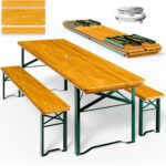 Casaria Garden Table and Bench 170 cm 3 Piece Patio Dining Set